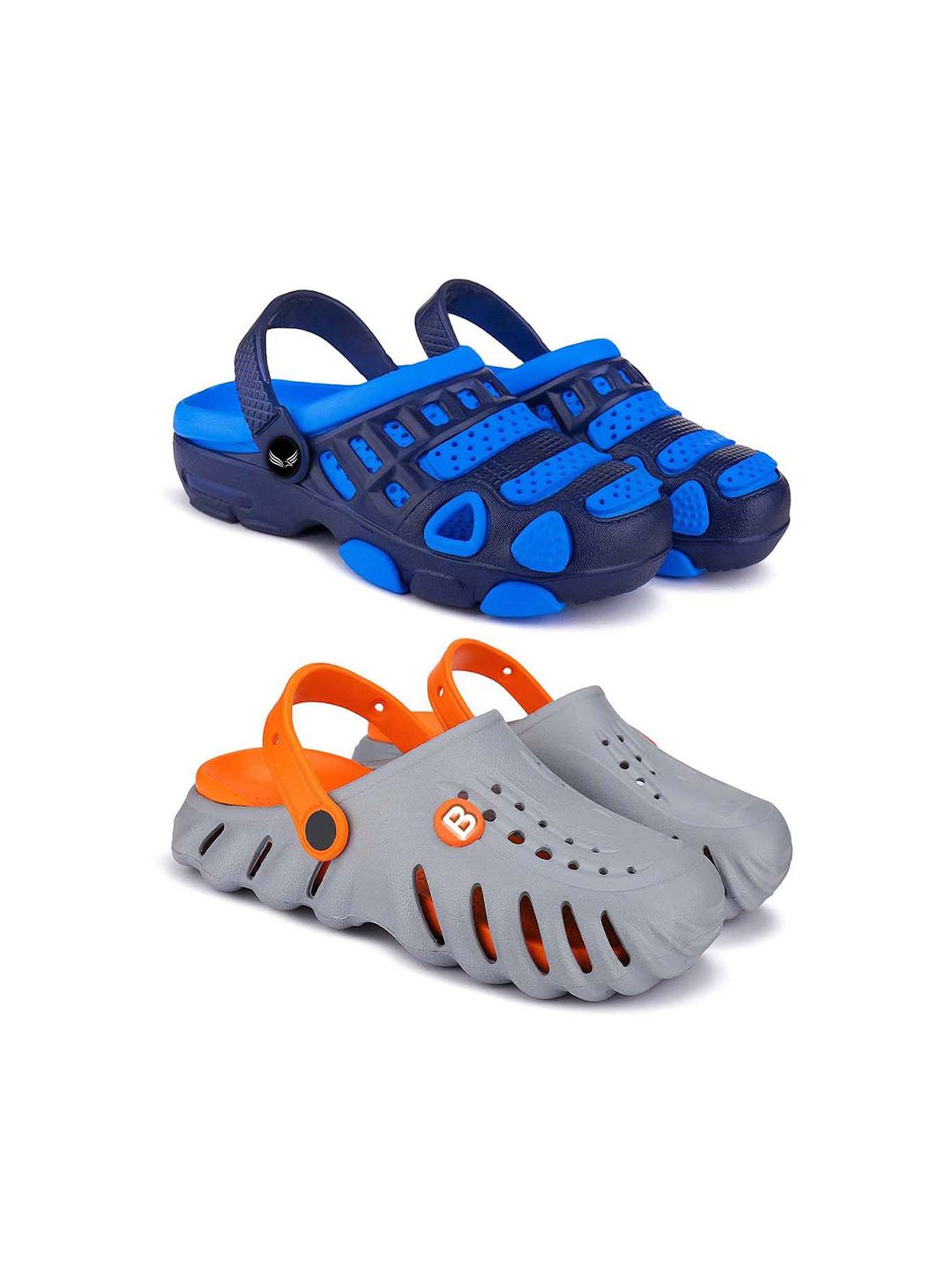 BERSACHE Boys Set Of 2 Self Design Clogs-picture-35