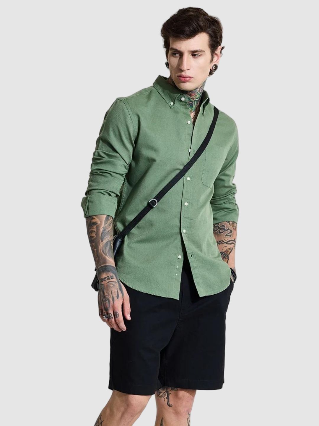 Snitch Men Smart Slim Fit Button-Down Collar Solid Casual Shirt-picture-25