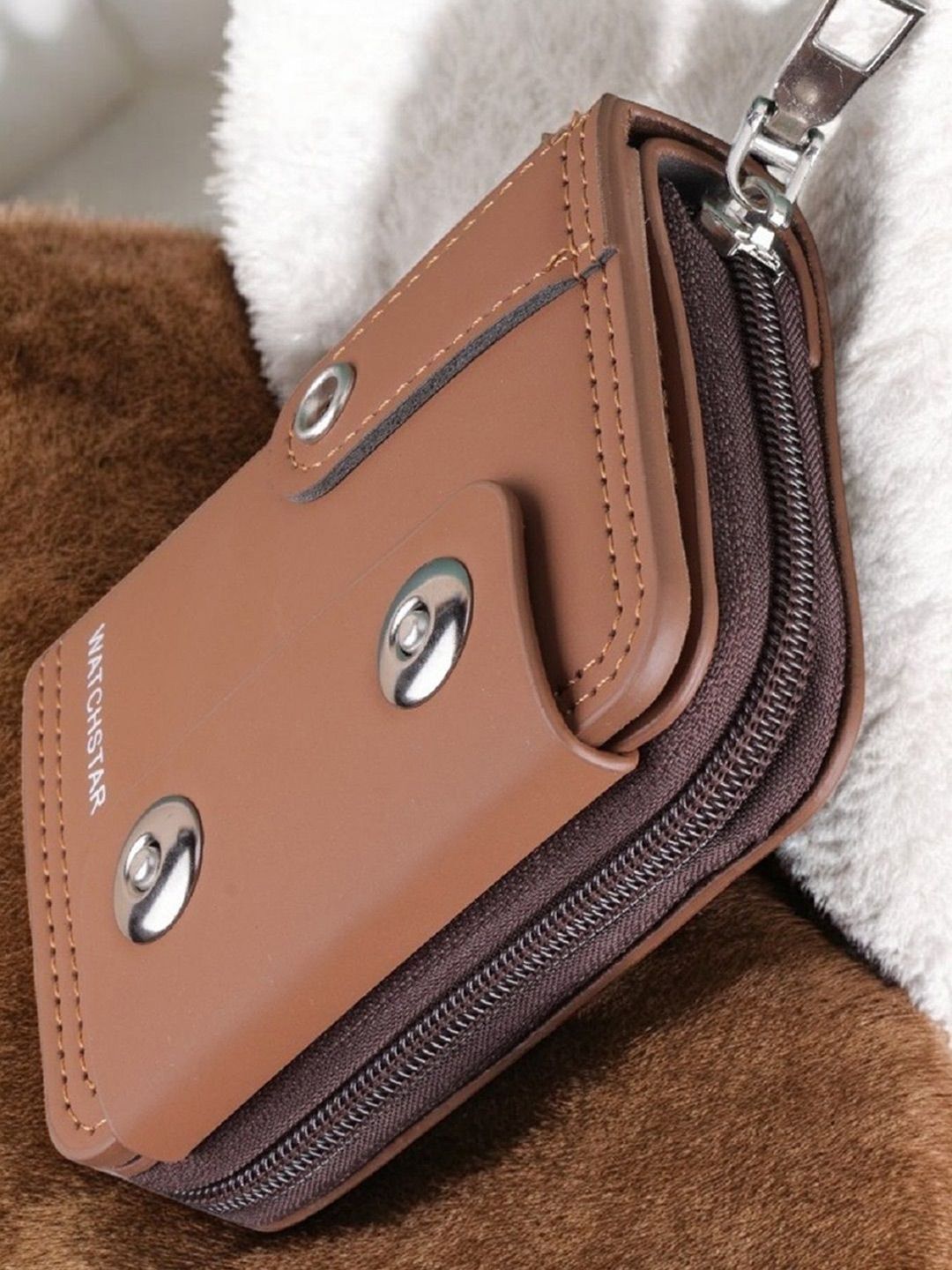 SZN Men Zip Detail Leather Card Holder-picture-33