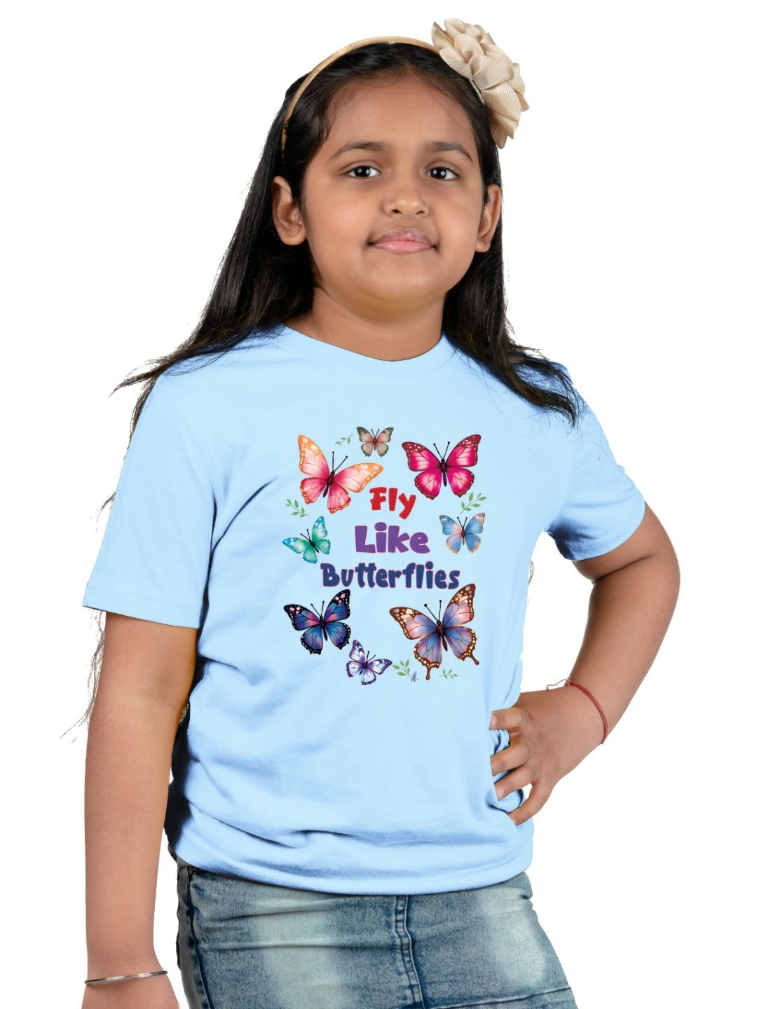 Chombooka Girls Typography Printed Applique T-shirt-picture-46