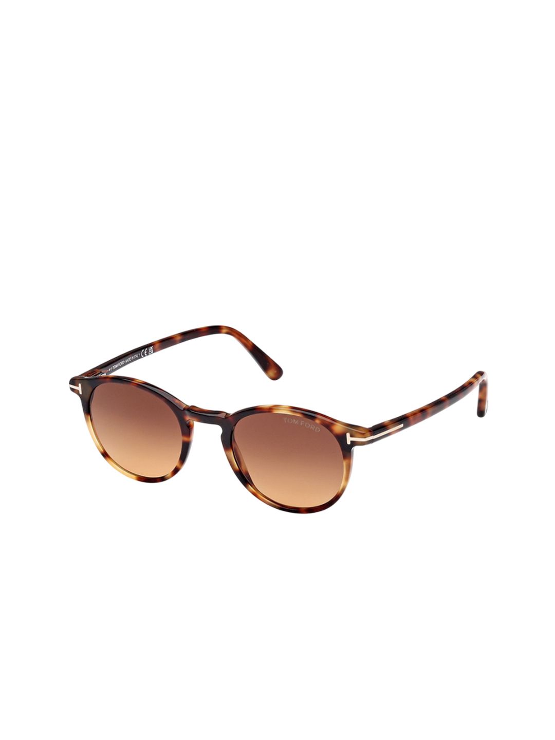 Tom Ford Men Round Sunglasses with UV Protected Lens-image-1