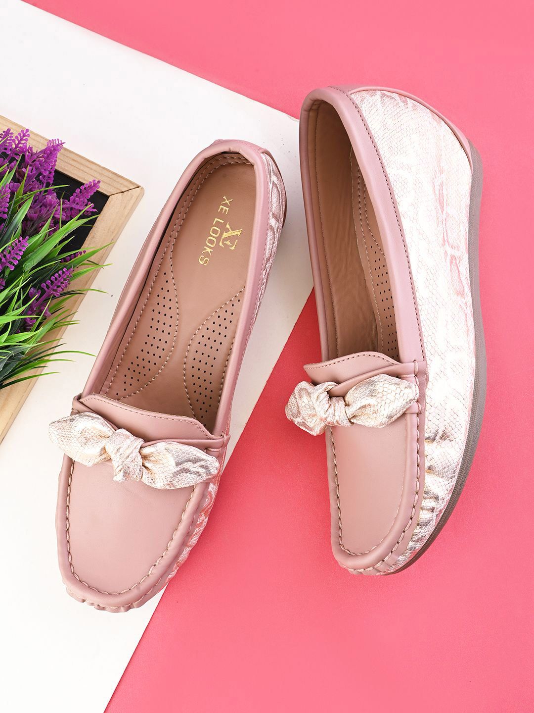 XE Looks Women Round Toe Loafers With bow-picture-26
