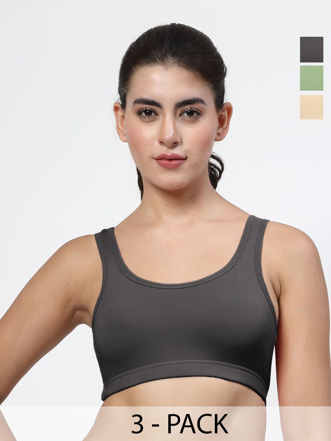 LILY Pack Of 3 Full Coverage Non Padded Bra-picture-20