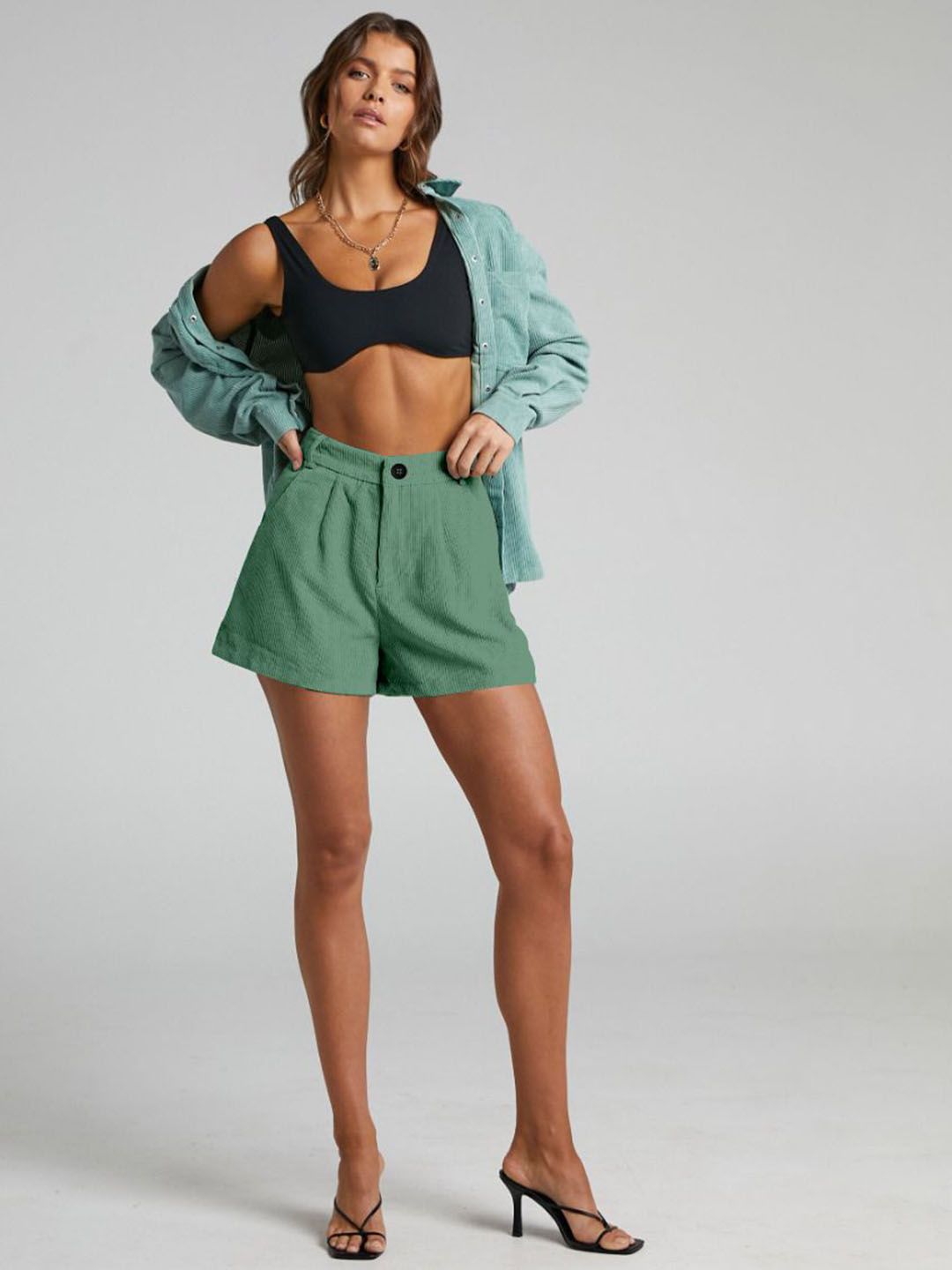 RAJOVATI Women High-Rise Relaxed Fit Yoga Shorts-picture-31