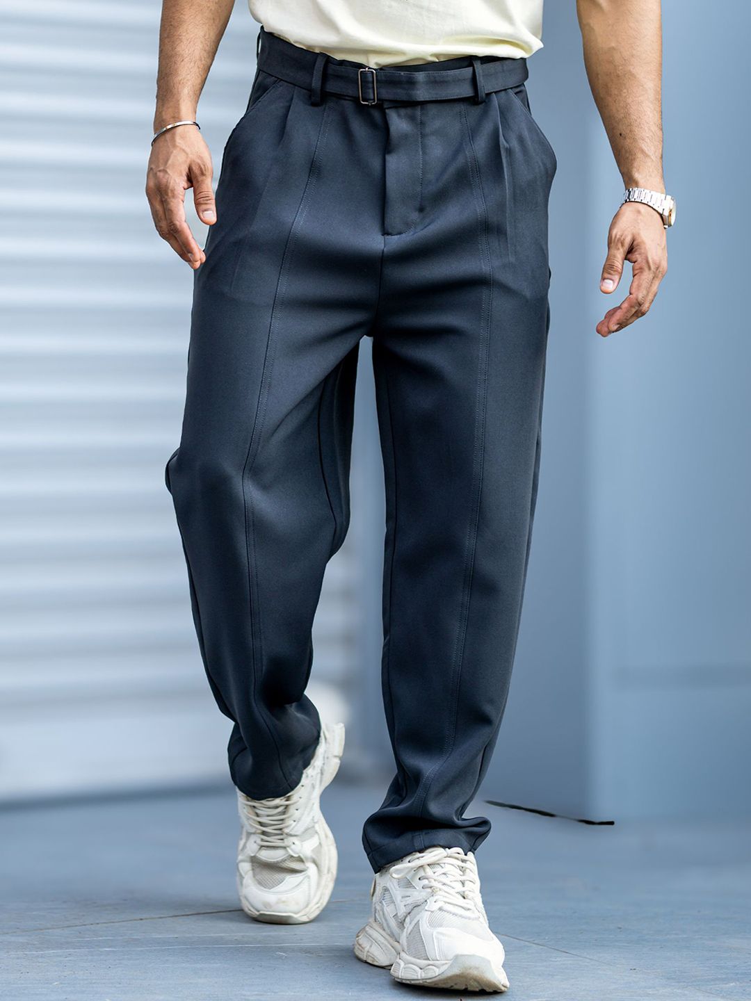 Maniac Men Mid Rise Regular Fit Regular Trousers-picture-22