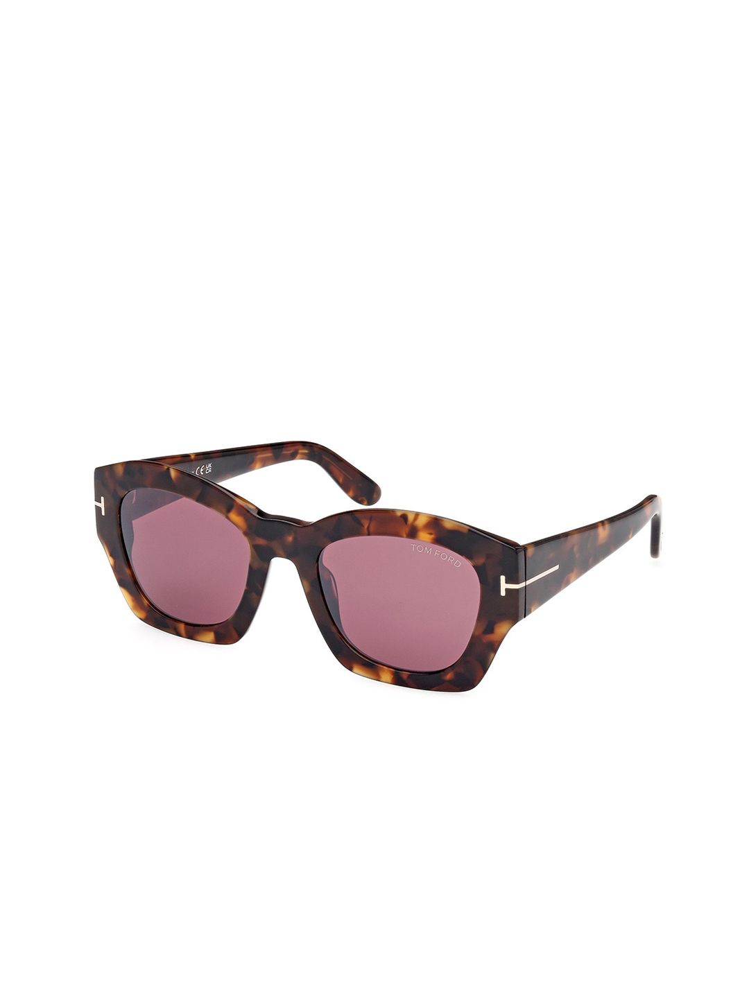 Tom Ford Unisex Havana Acetate Round Sunglasses with UV Protected Lens FT1083 52 52T-image-47
