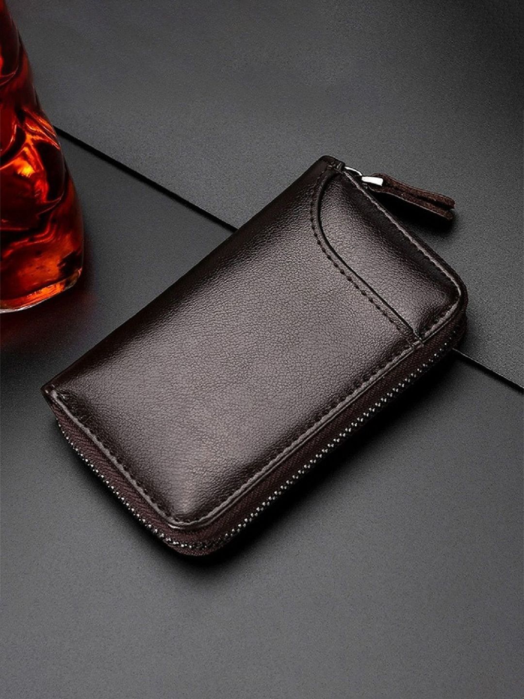 SZN Men Zip Detail Leather Card Holder-picture-30