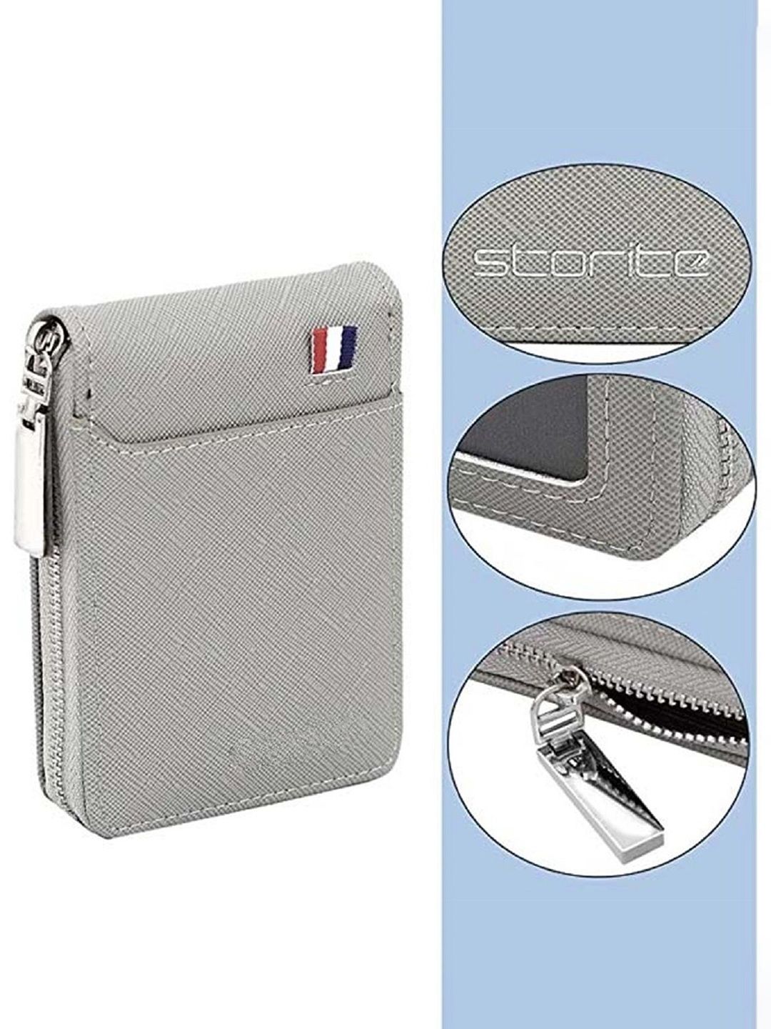 SZN Men Zip Detail Leather Card Holder-picture-29