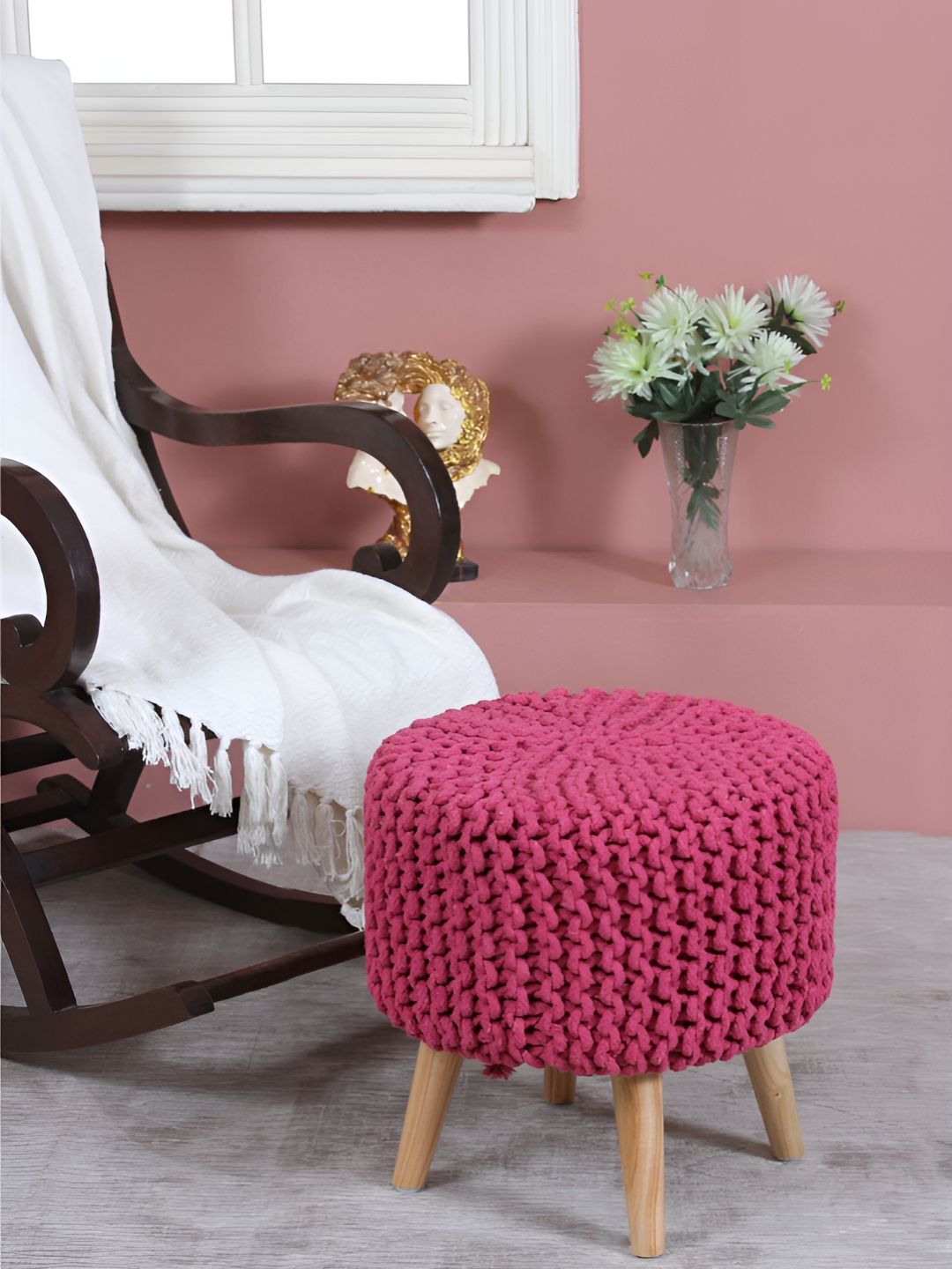 Shadowkart Pink Cylindrical Pouffes Ottomans-picture-11