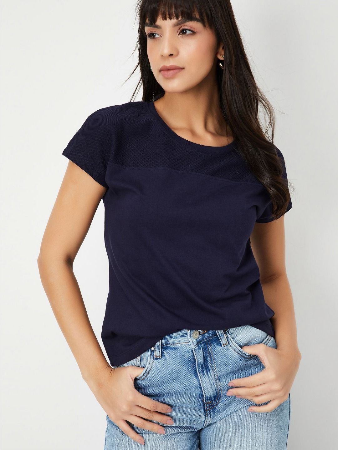 max Women Self Design Round Neck Cotton T-shirt-picture-15