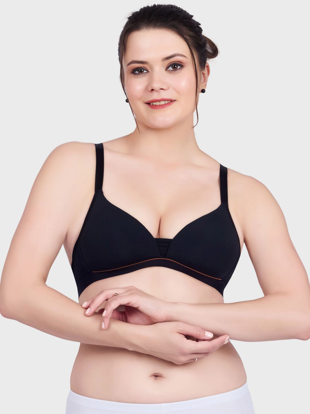 Luella Seamless Wire Free Lightly Padded Push Up Everyday Comfort & Support Bra-picture-13