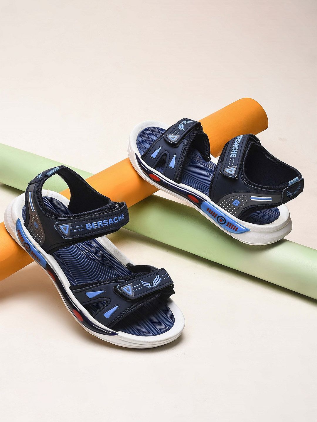 BERSACHE Boys Set Of 2 Printed Sports Sandals-picture-41