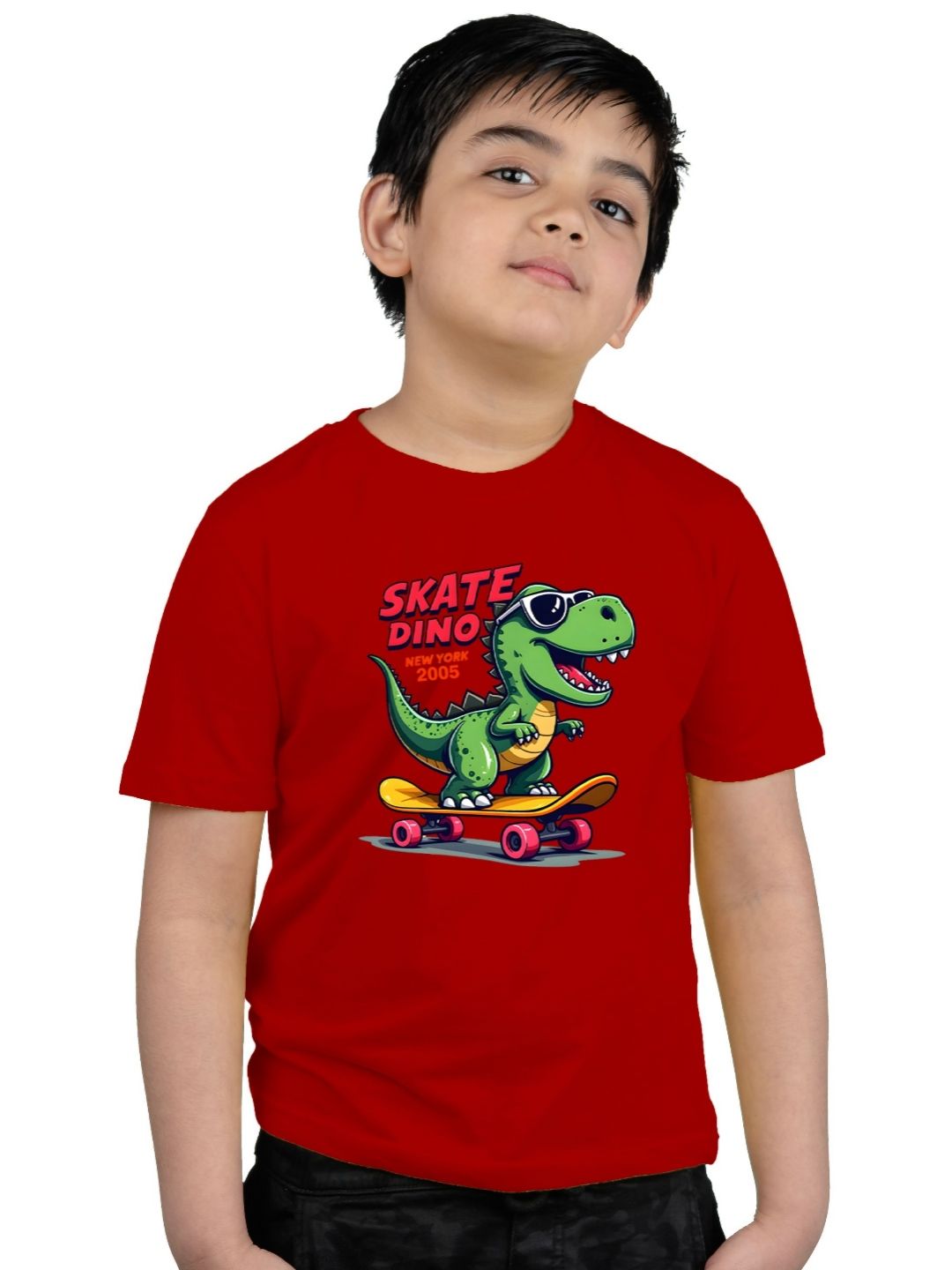 Chombooka Kids Printed V-Neck Applique T-shirt-picture-25