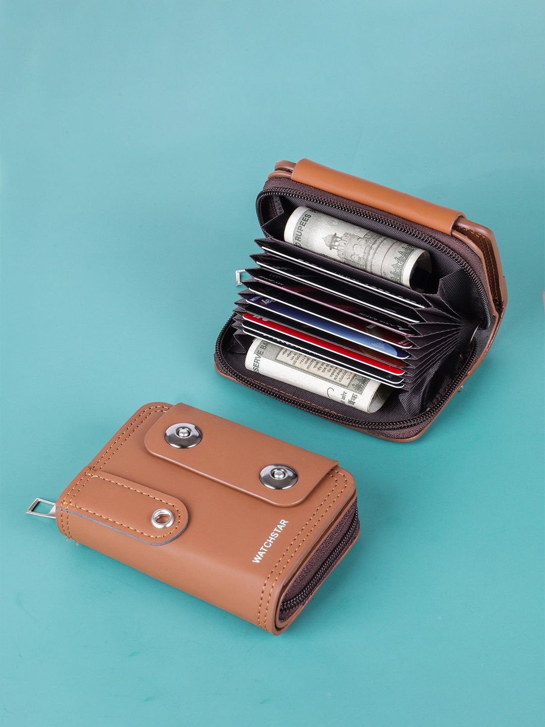 SZN Men Zip Detail Leather Card Holder-picture-24