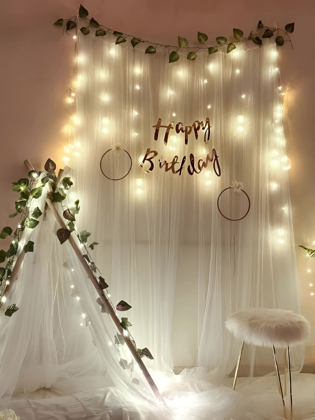 Special You 12-Pcs Green & White Birthday DecorationKit