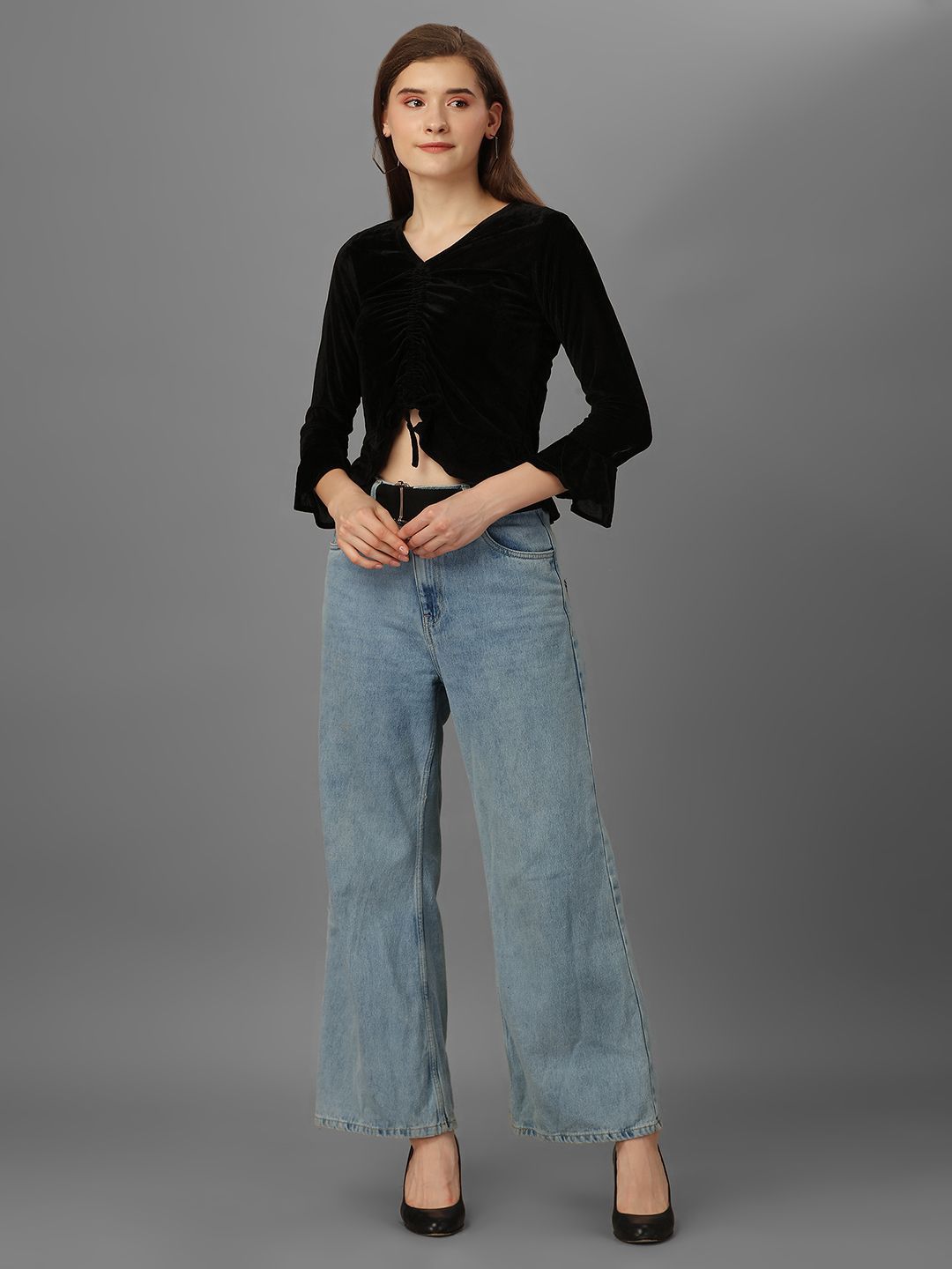 SXV STYLE Self Design Fitted Top-picture-24