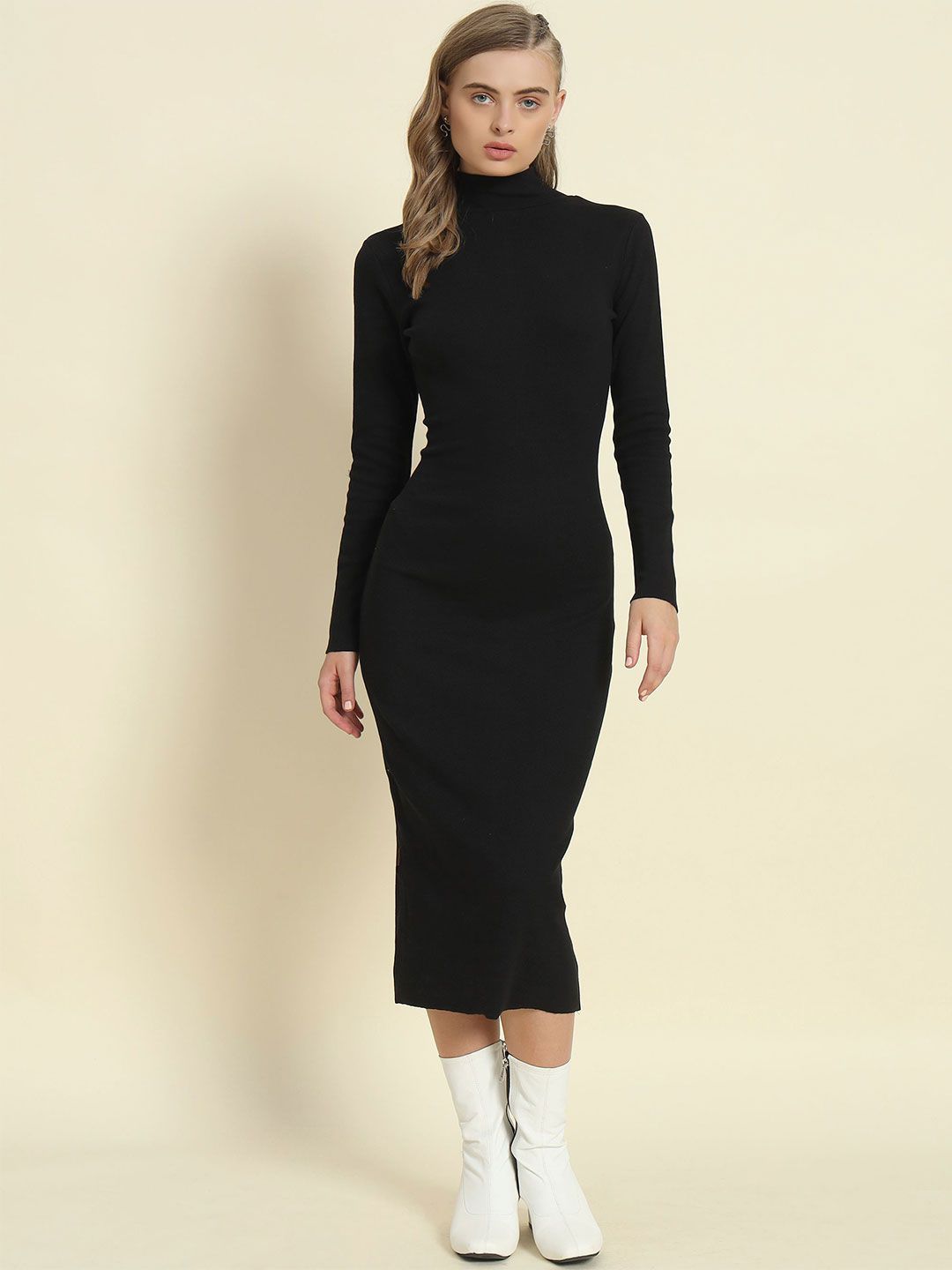 PockMAN Women Bodycon Midi Dress