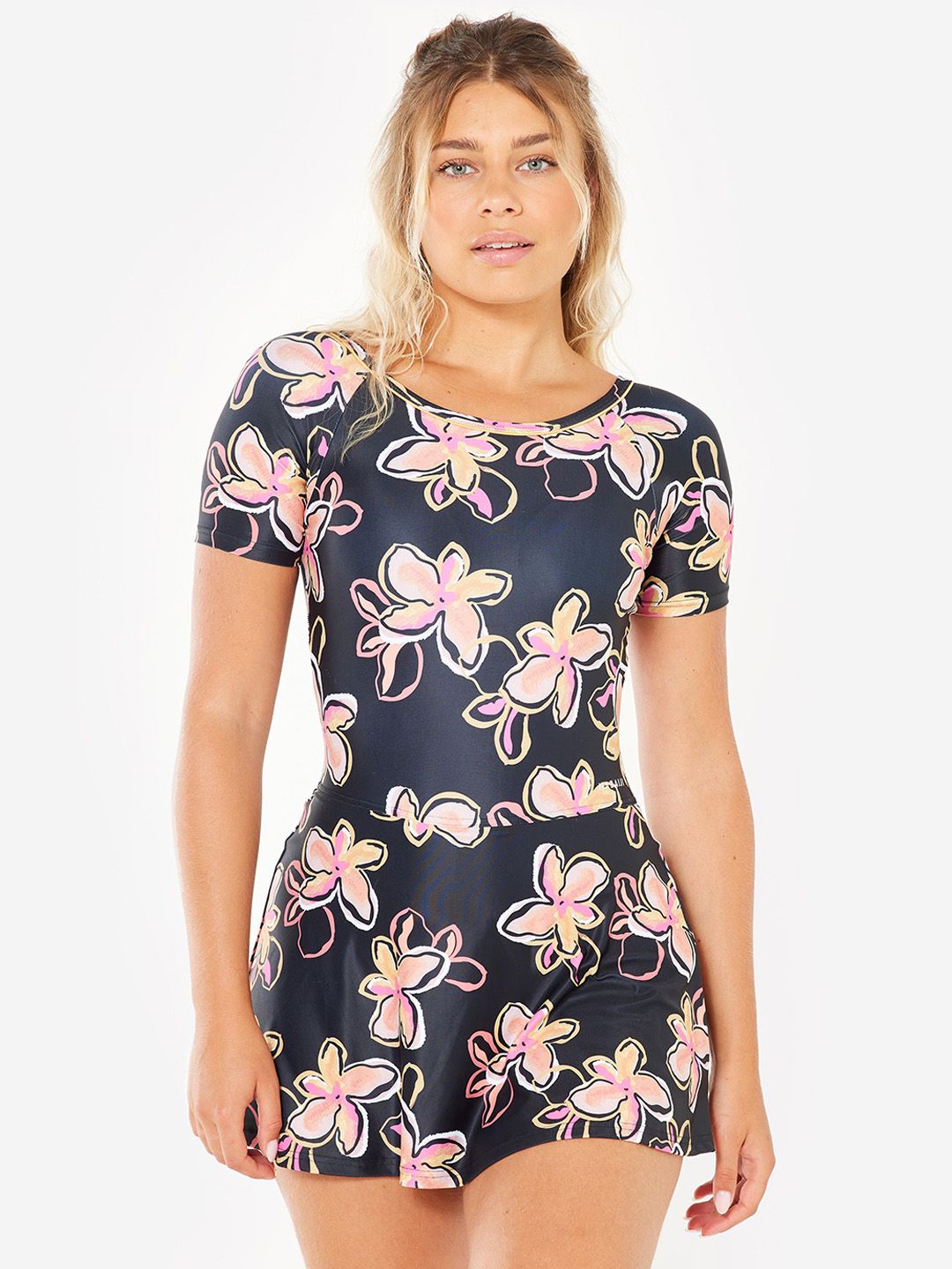 Nabaiji By Decathlon Women Printed SwimDress With Attached Shorts-picture-52