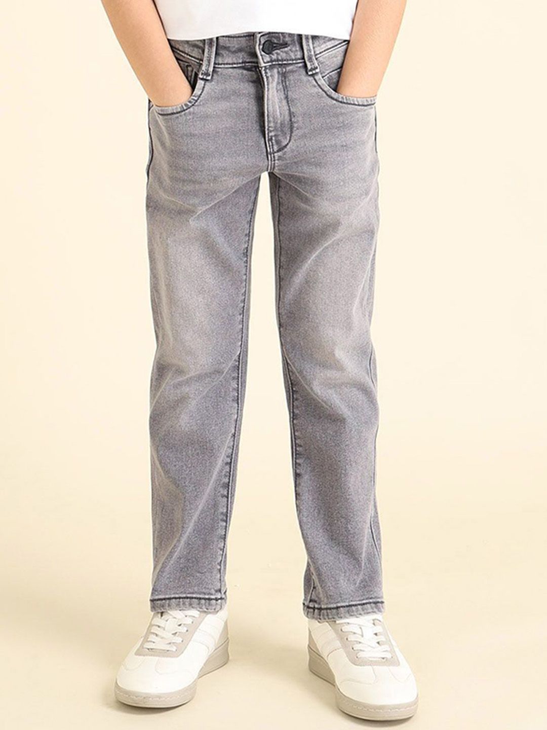 U.S. Polo Assn. Kids Boys Relaxed Fit Light Fade Cotton Jeans-picture-36