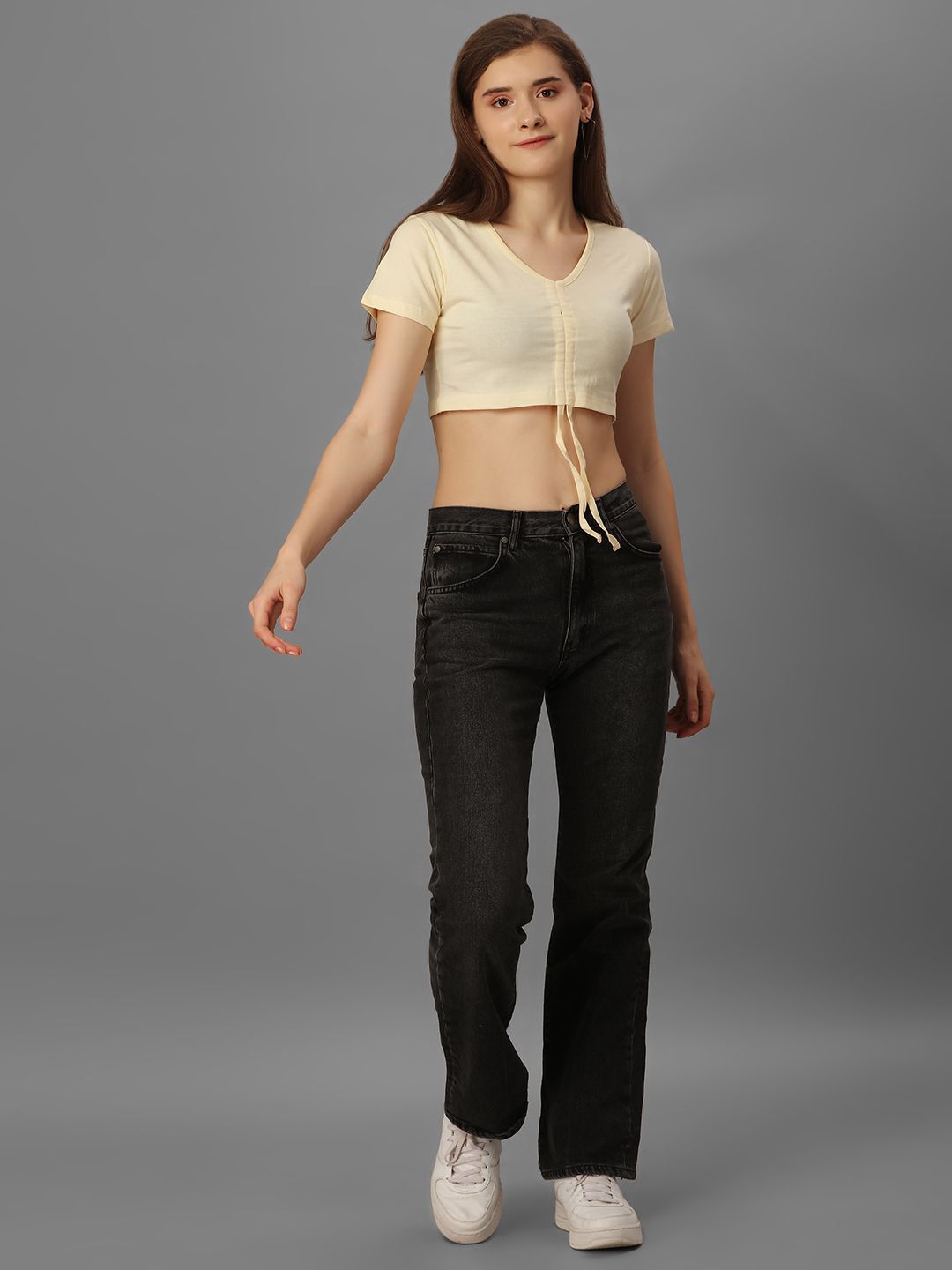 SXV STYLE Cotton Blouson Crop Top-picture-58