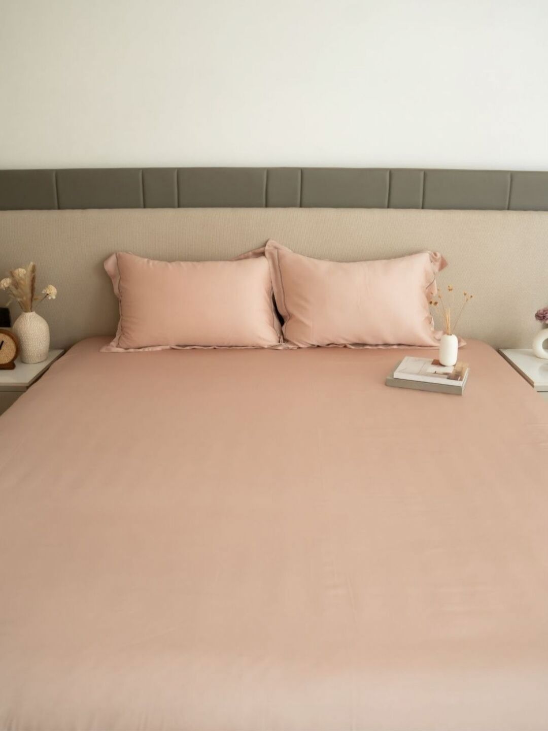 Sadyaska Blush Pink Tencel 400 TC King Bedsheet Set 2.74 m x 2.74 m-image-33
