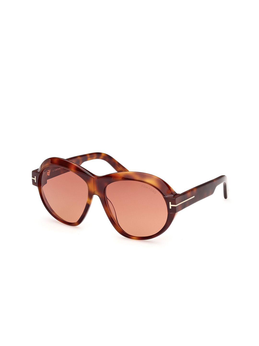 Tom Ford Havana Men Oval Sunglasses with UV Protected Lens FT1113 59 53T-image-0