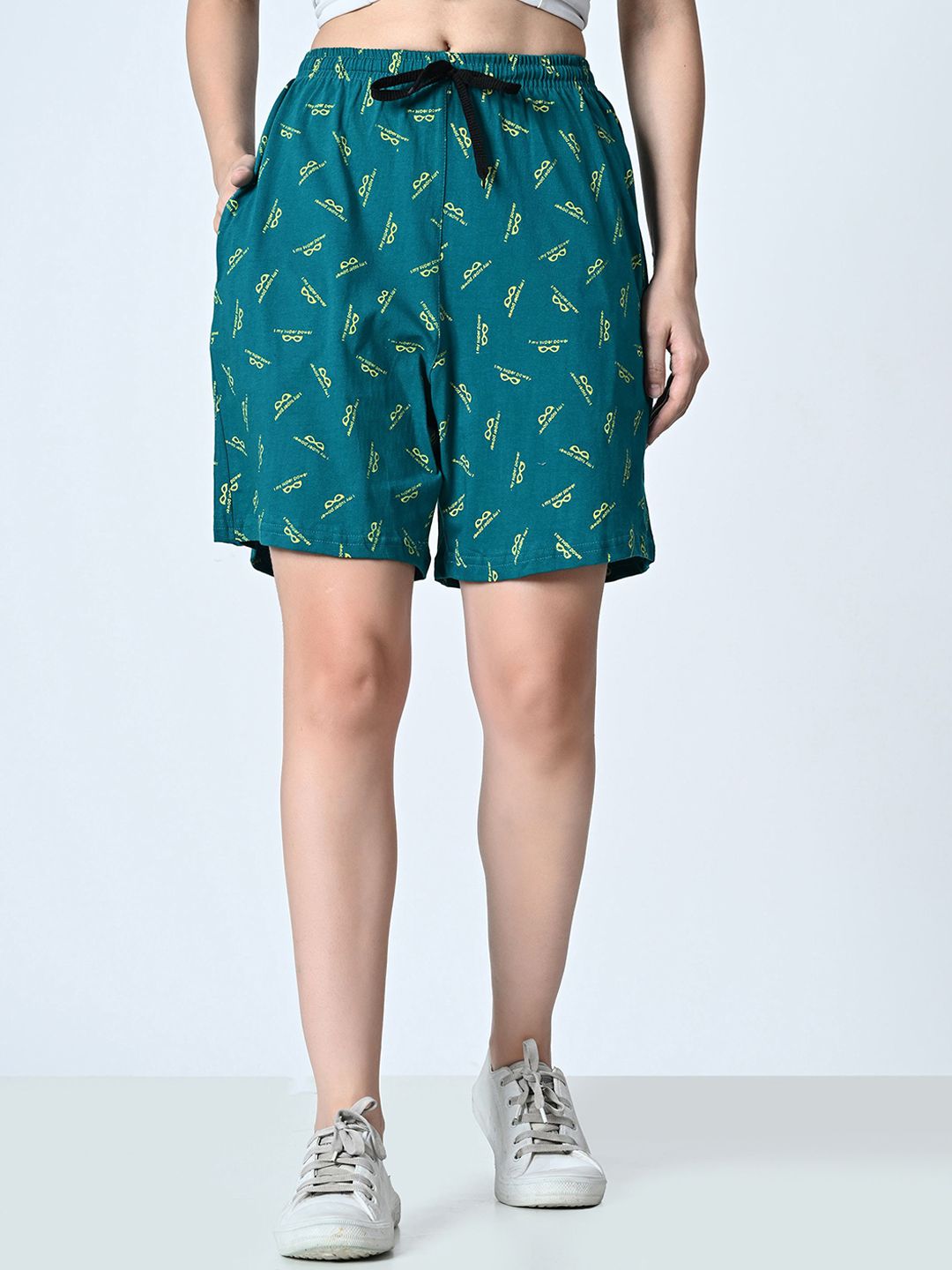 BAESD Women Printed Mid-Rise Cotton Shorts-picture-35