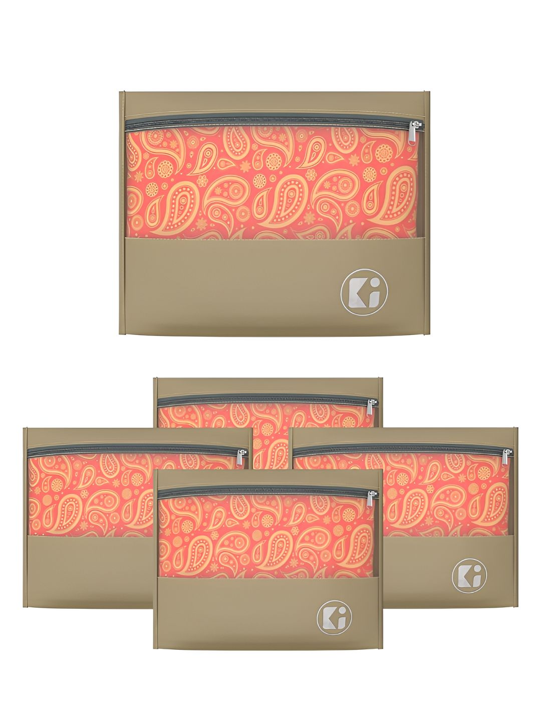 Aura Brown Set of 5 Regular Multi-Utility Organisers-picture-31