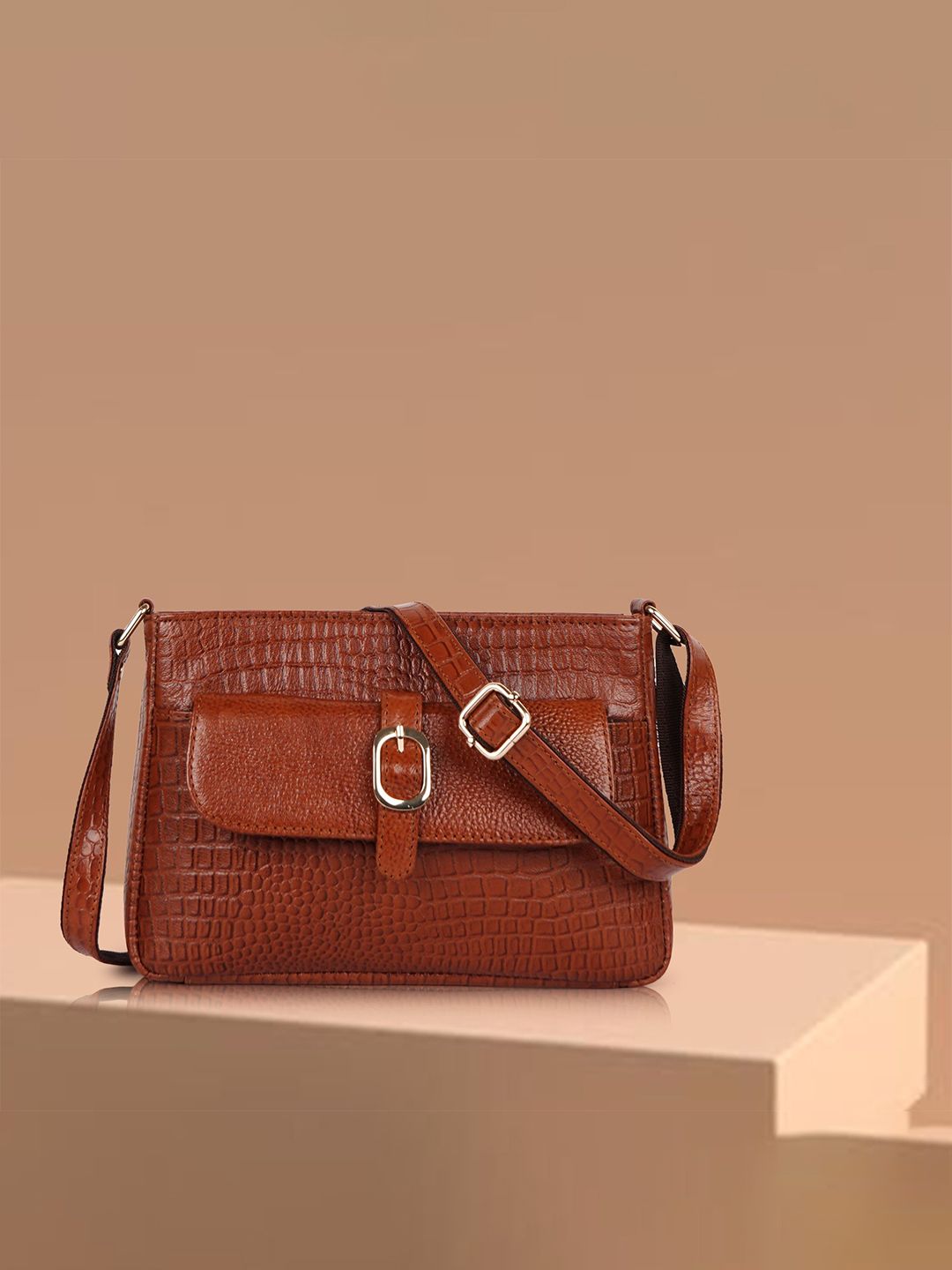 SPOTIC Women Textured Crossbody Leather Sling Bag-picture-14