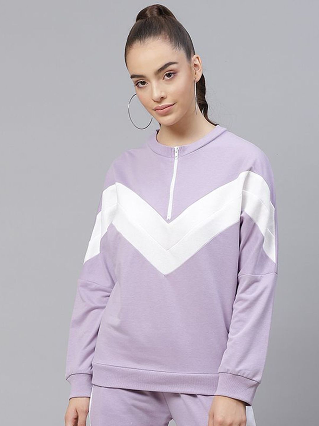 Laabha Women Cotton Half Zipper Sweatshirt-picture-22