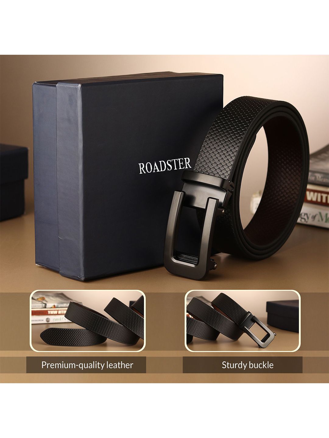 The Roadster Lifestyle Co Men Leather Formal Belt-picture-43