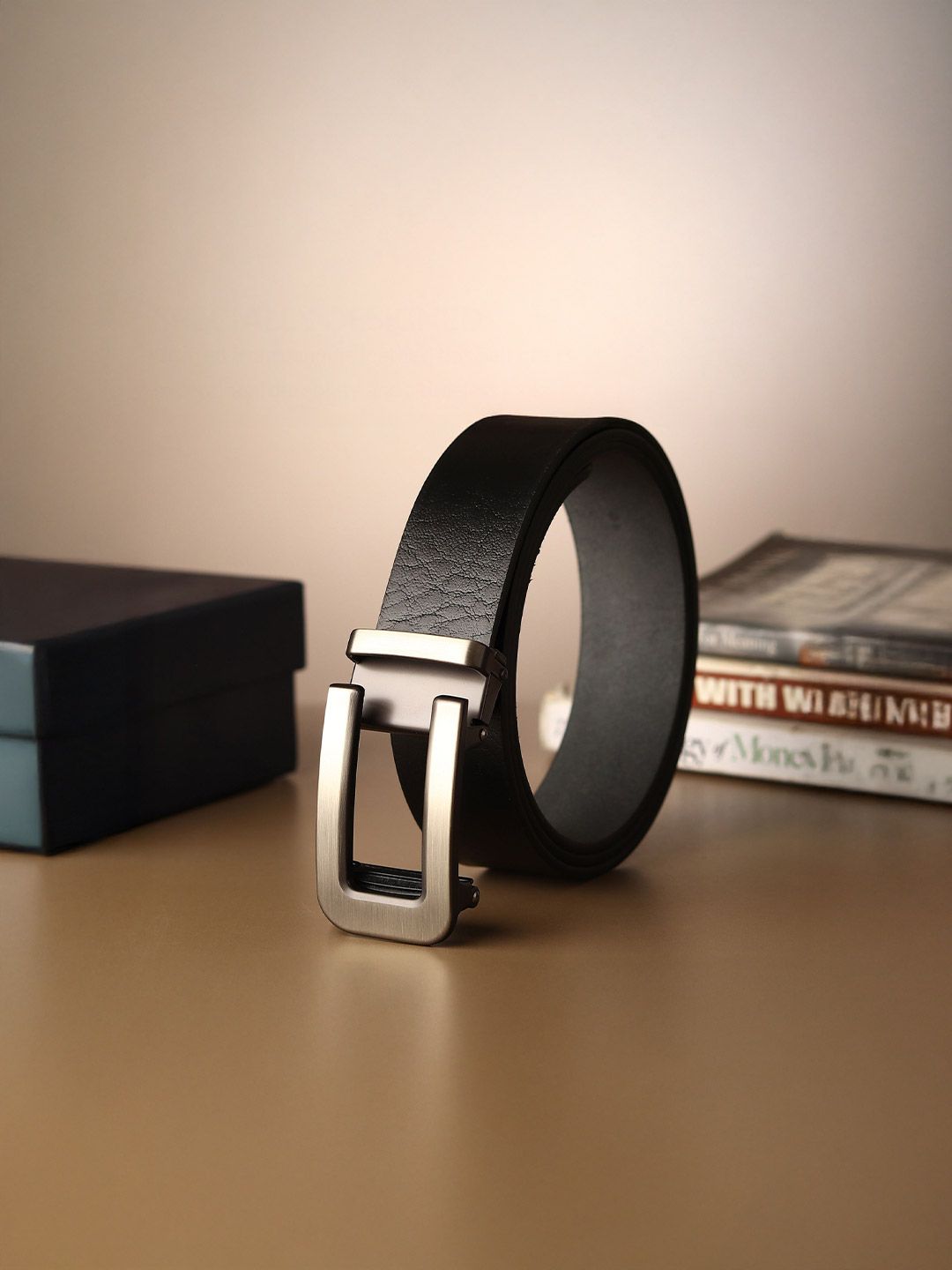 The Roadster Lifestyle Co Men Leather Textured Formal Belts-picture-52