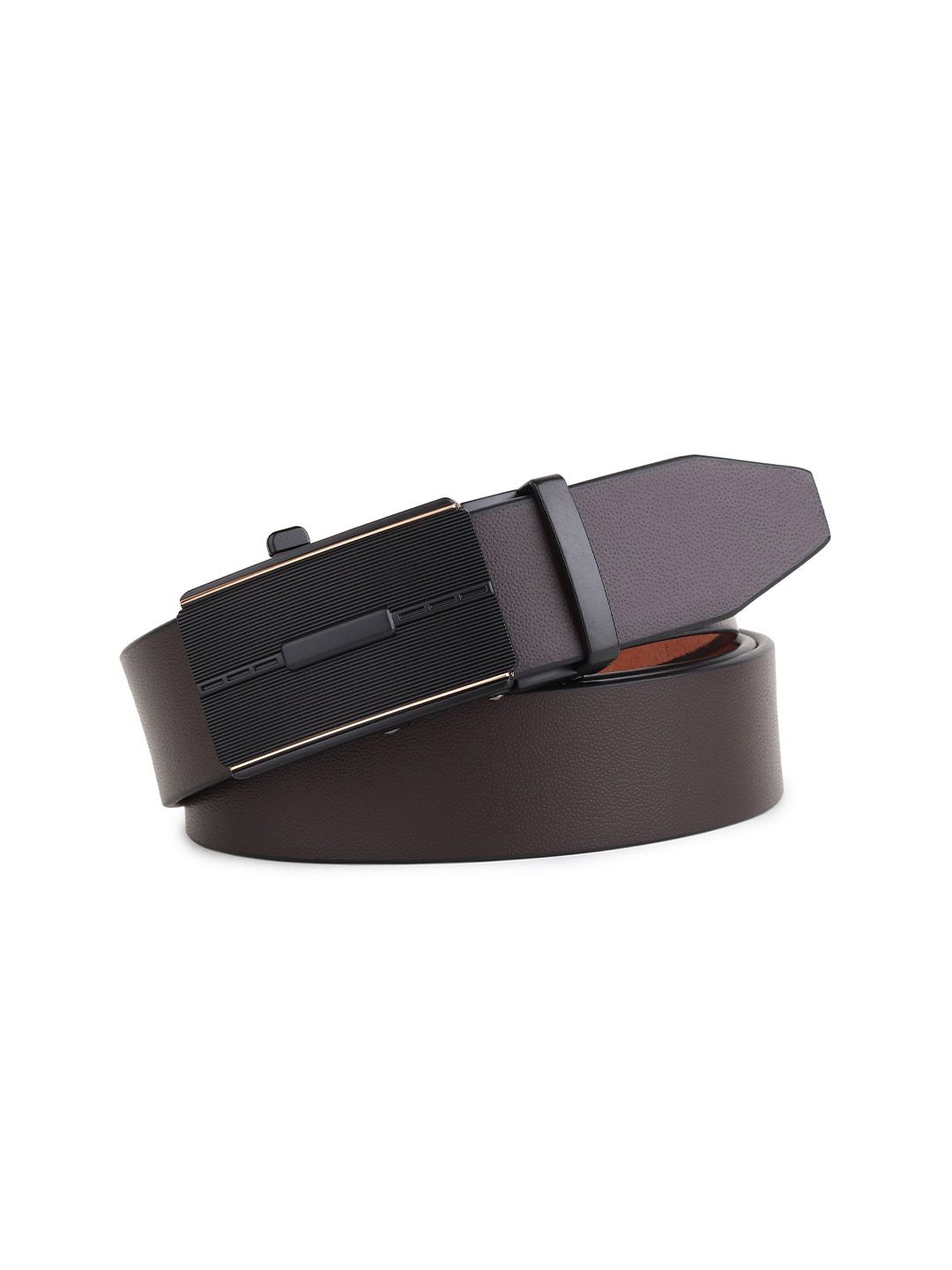 The Roadster Lifestyle Co Men Textured Genuine Leather Formal Belt-picture-15