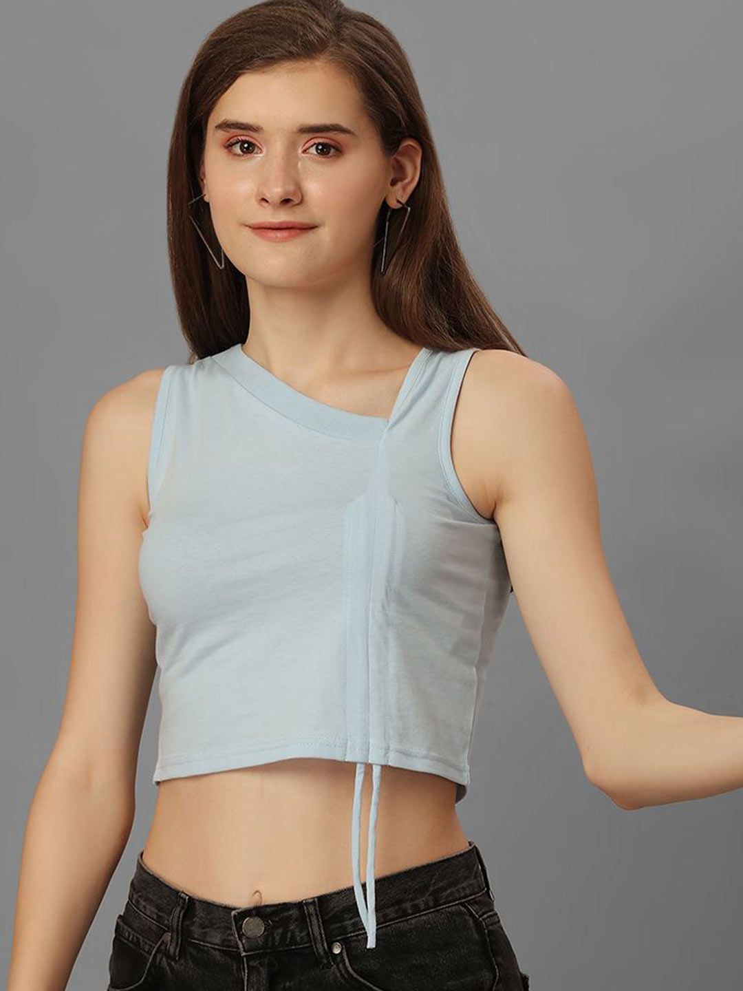 SXV STYLE Geometric Cotton Crop Top-picture-26