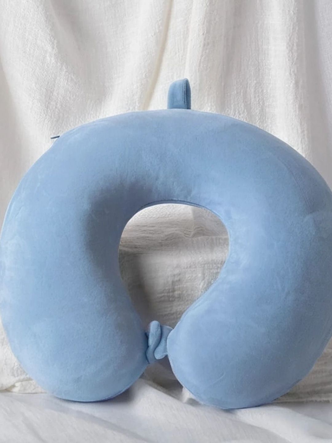 Pum Pum Turquoise Blue Memory Foam Filled Polycotton Ultra Soft Travel Pillow-picture-49