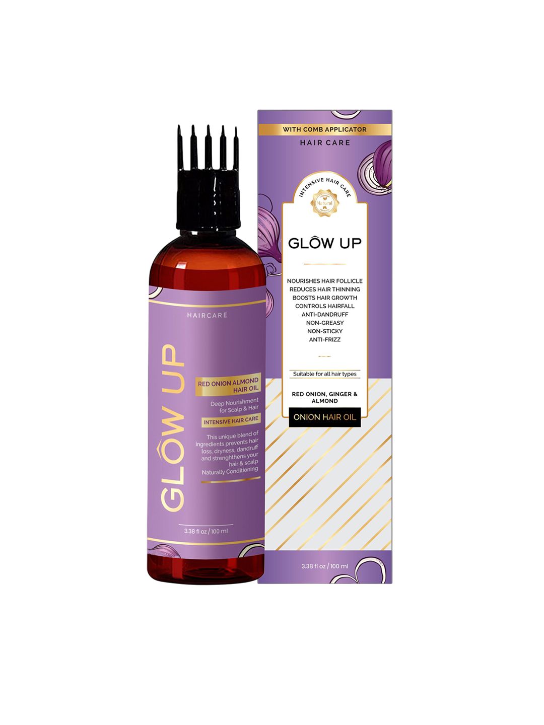 GLOW UP Red Onion Almond Hair Oil- 100 ml-image-16