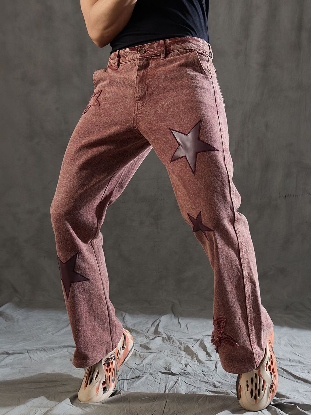 FUGAZEE Men Flared Embroidered Jeans-picture-34