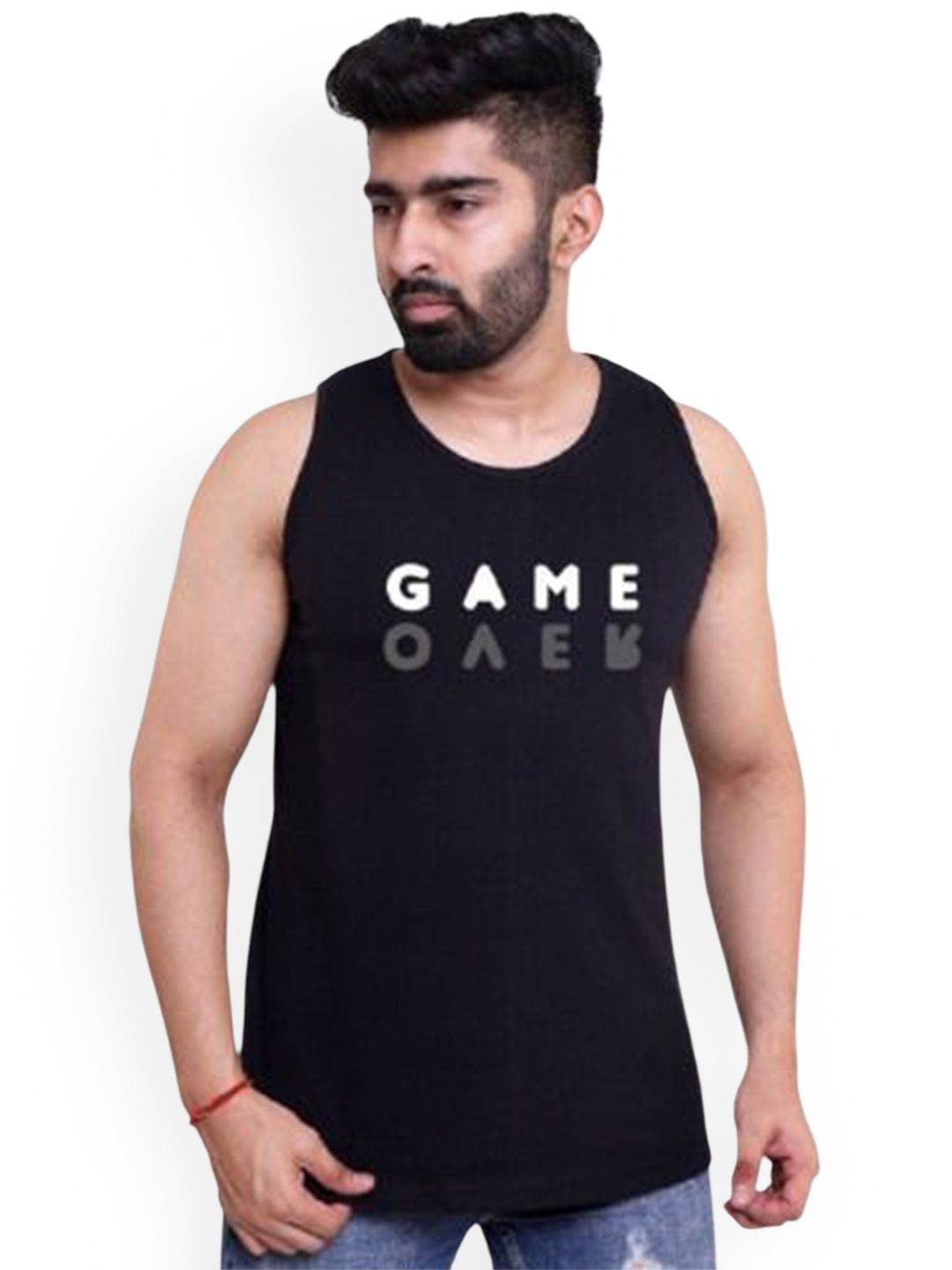 PINK GRAPES Cotton Gym Vest VEST-GMO-M-BLACK-picture-21