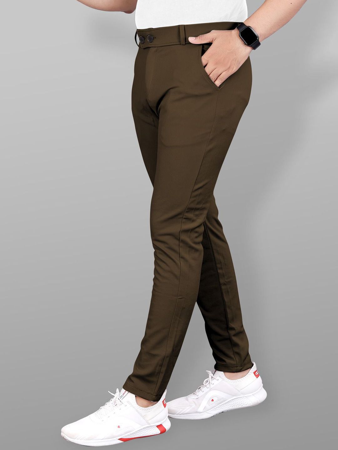 Moda Rapido Men Regular Fit Mid-Rise Tailored Trousers-image-21