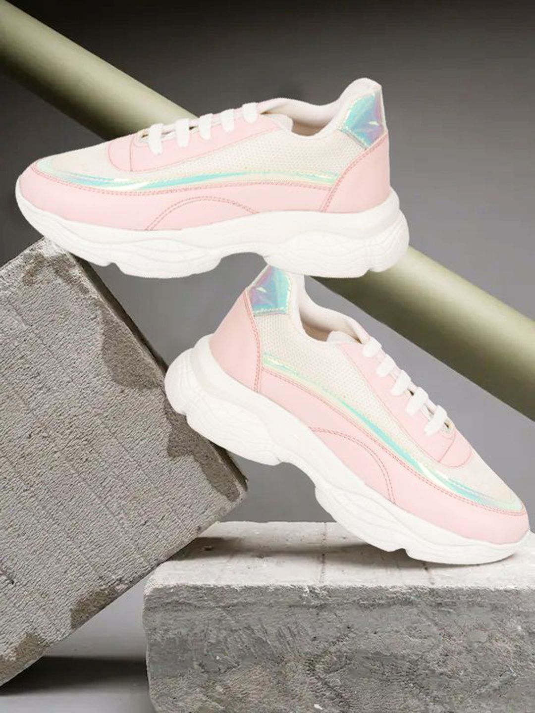 Killer Women Women Lace-Ups Laser Cuts Colourblocked Sneakers With Lightweight Technology-picture-36