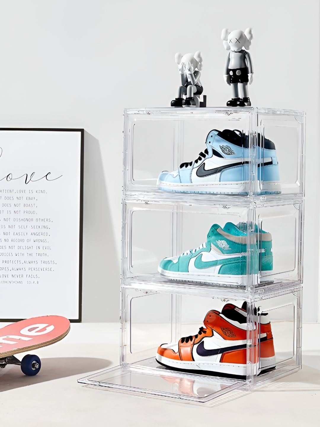 Sasimo Transparent Set of 3 Water Resistant Shoes Organiser Organisers-picture-33