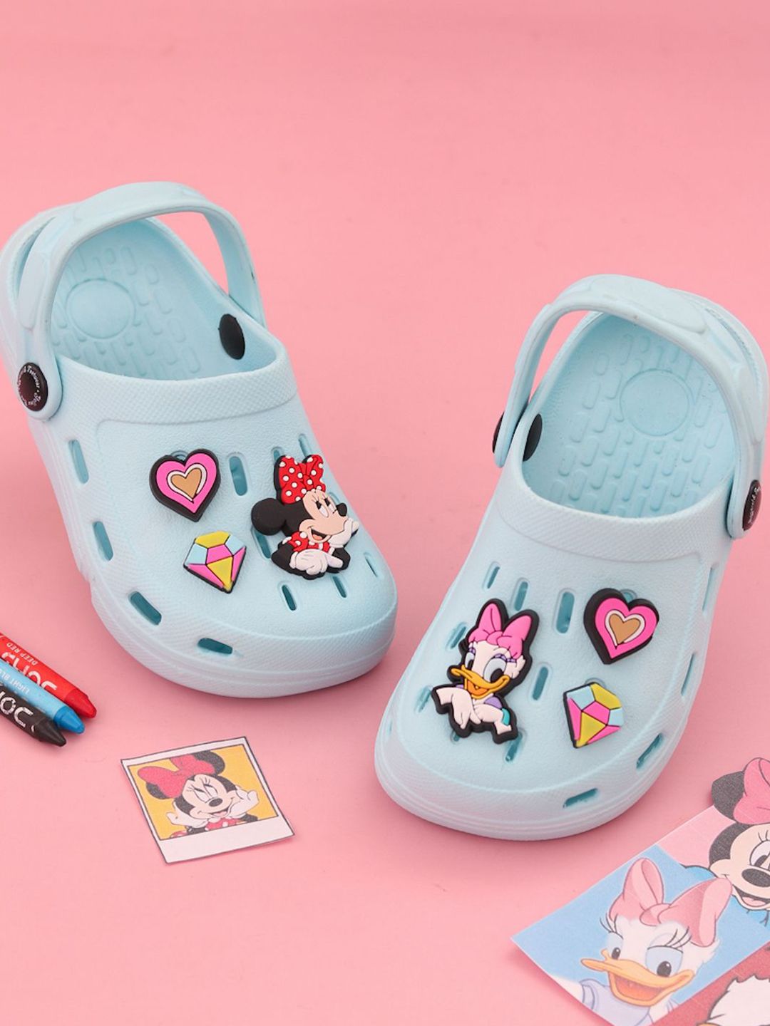 Yellow Bee Girls Printed Rubber Clogs-picture-36