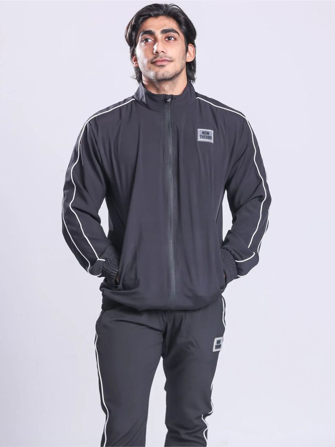 New Theory Men Mock Collar Sweat-Wicking Tracksuits-picture-25