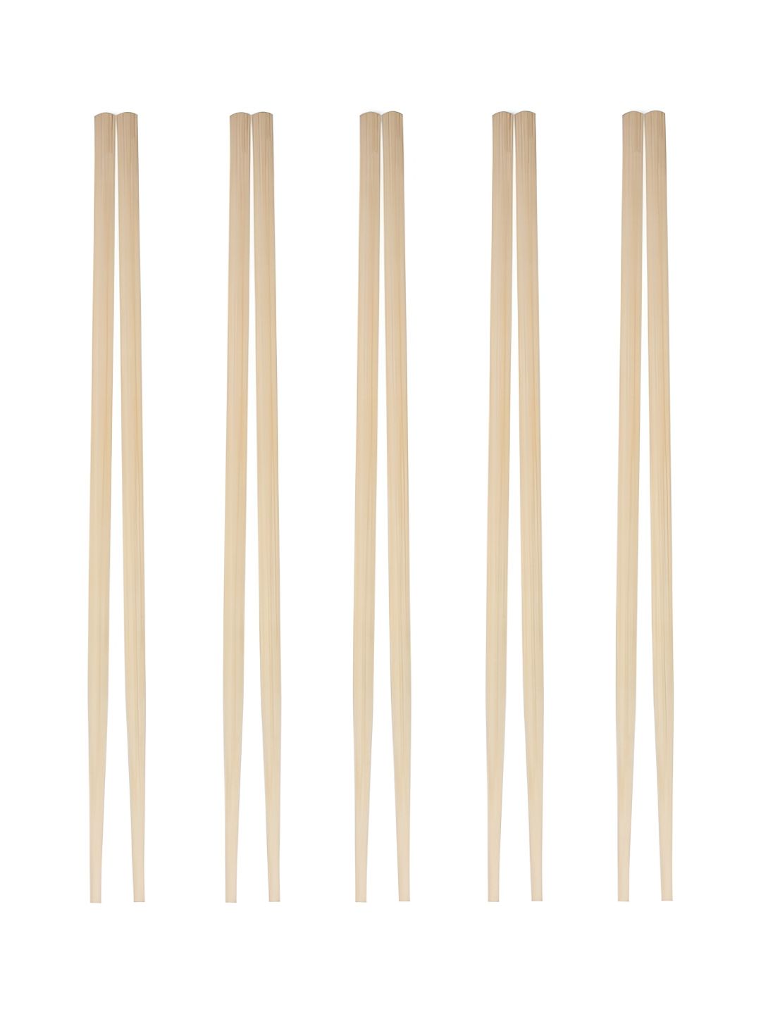 Fackelmann Brown 10 pc Re-Usable and Stain Resistant Natural Bamboo Chopsticks 22.5cm-picture-13