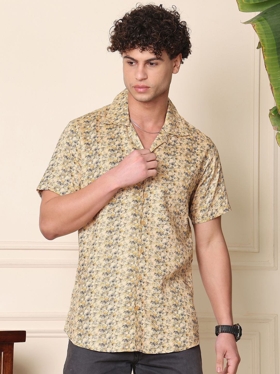 THE BEETEL HOUSE Men Floral Sheer Printed Casual Shirt-picture-44