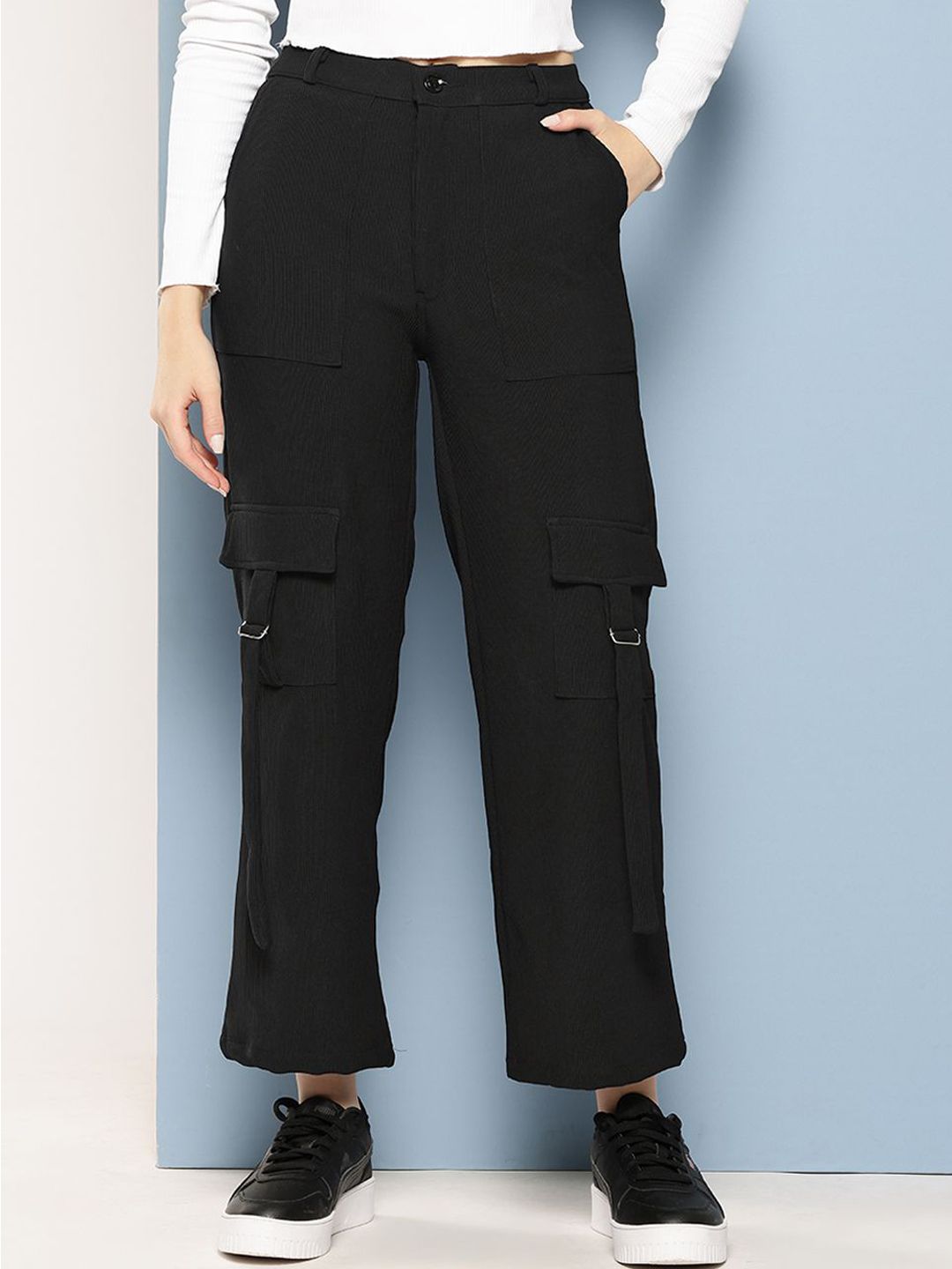 BAESD Girls Comfort Straight Fit Pleated Trousers-picture-28