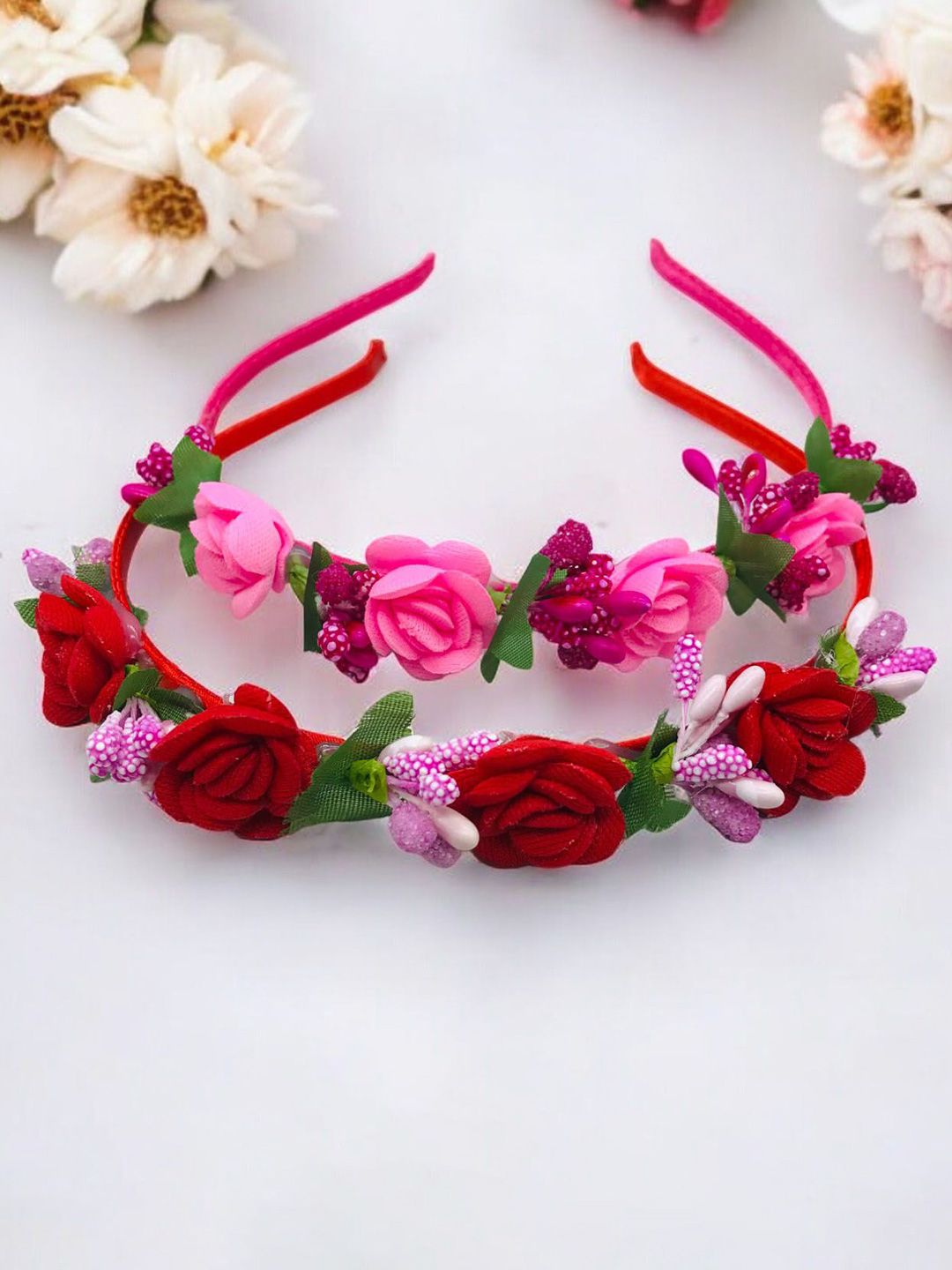 GADINFASHION Girls Set of 2 Flower Hairband-picture-10