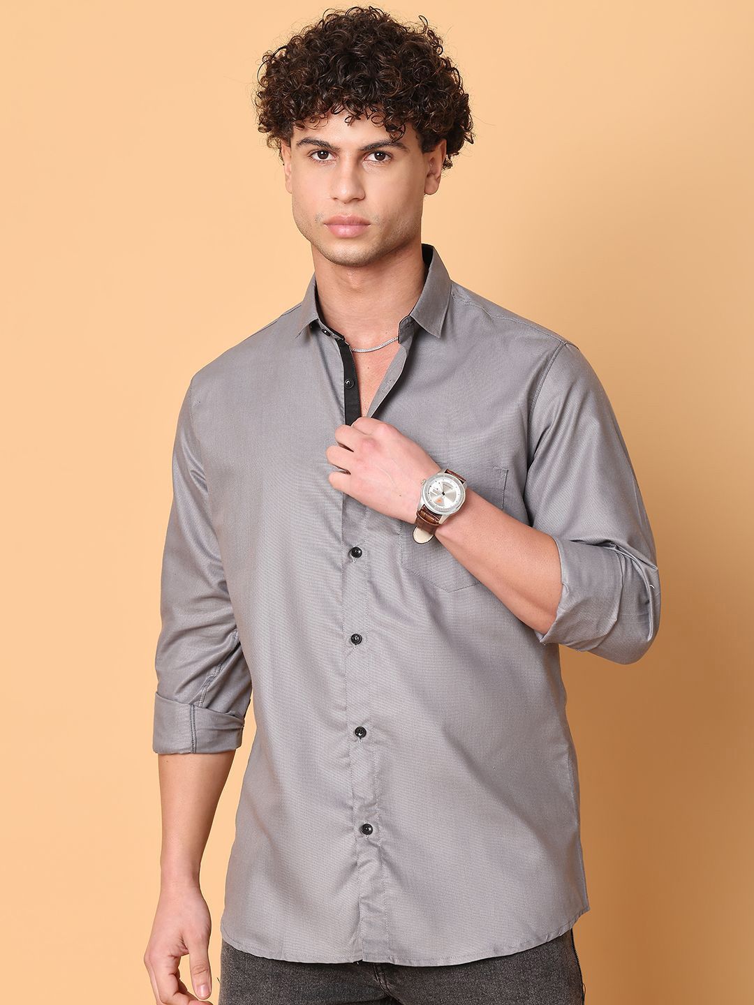 THE BEETEL HOUSE Men Sheer Casual Shirt-picture-37