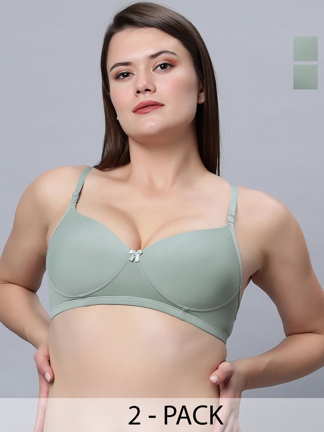 In Care Women Pack of 2  T-shirt Medium Coverage Heavily Padded Bra