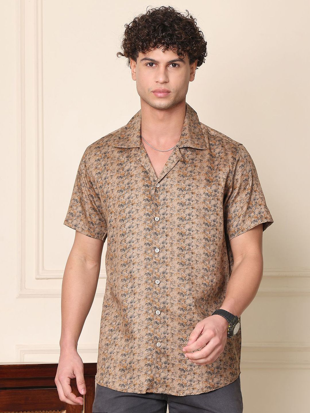 THE BEETEL HOUSE Men Floral Sheer Printed Casual Shirt-picture-17